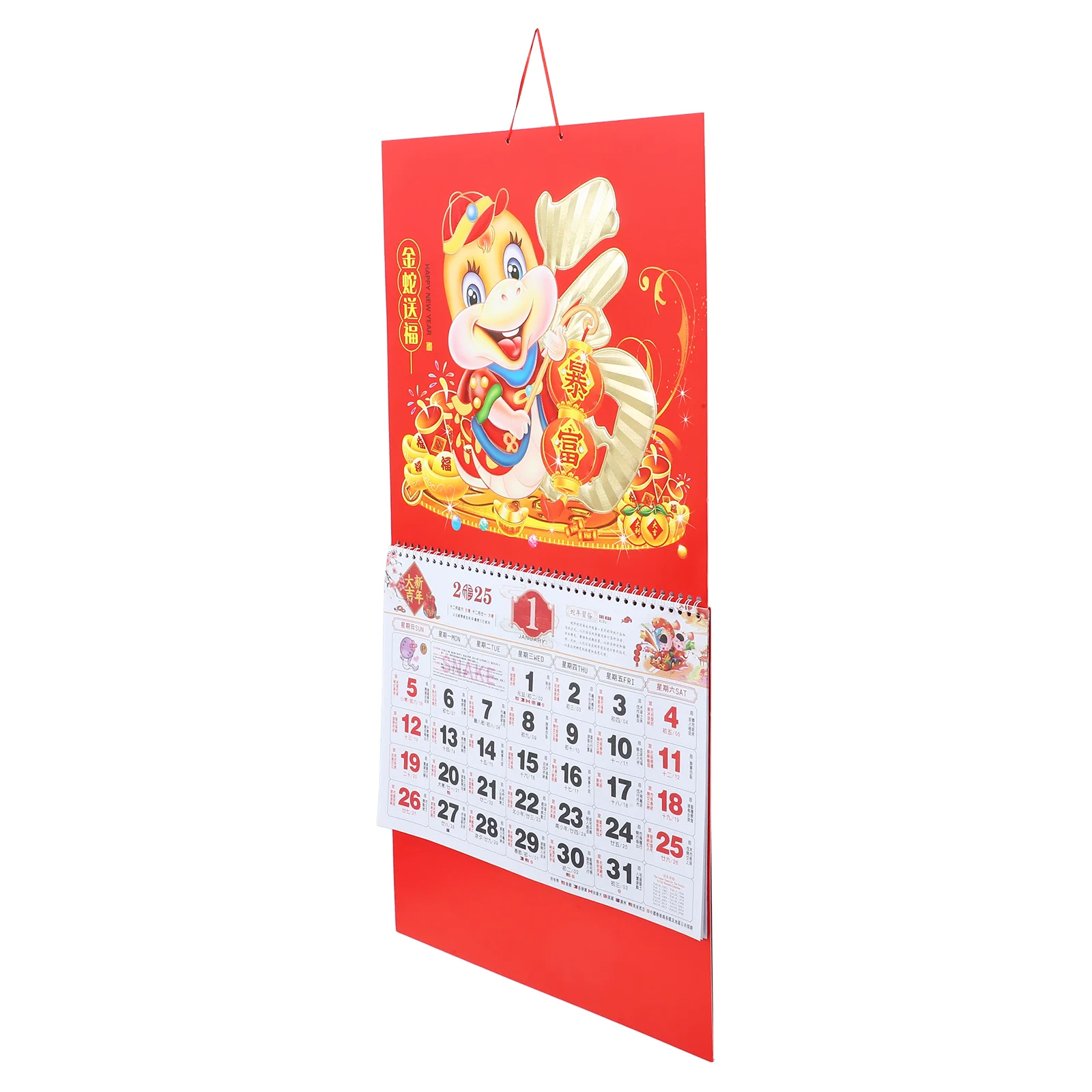 Year of The Snake Wall Calendar Makeup Advent Zodiac 2025 Paper Household New Office Monthly Large Hanging