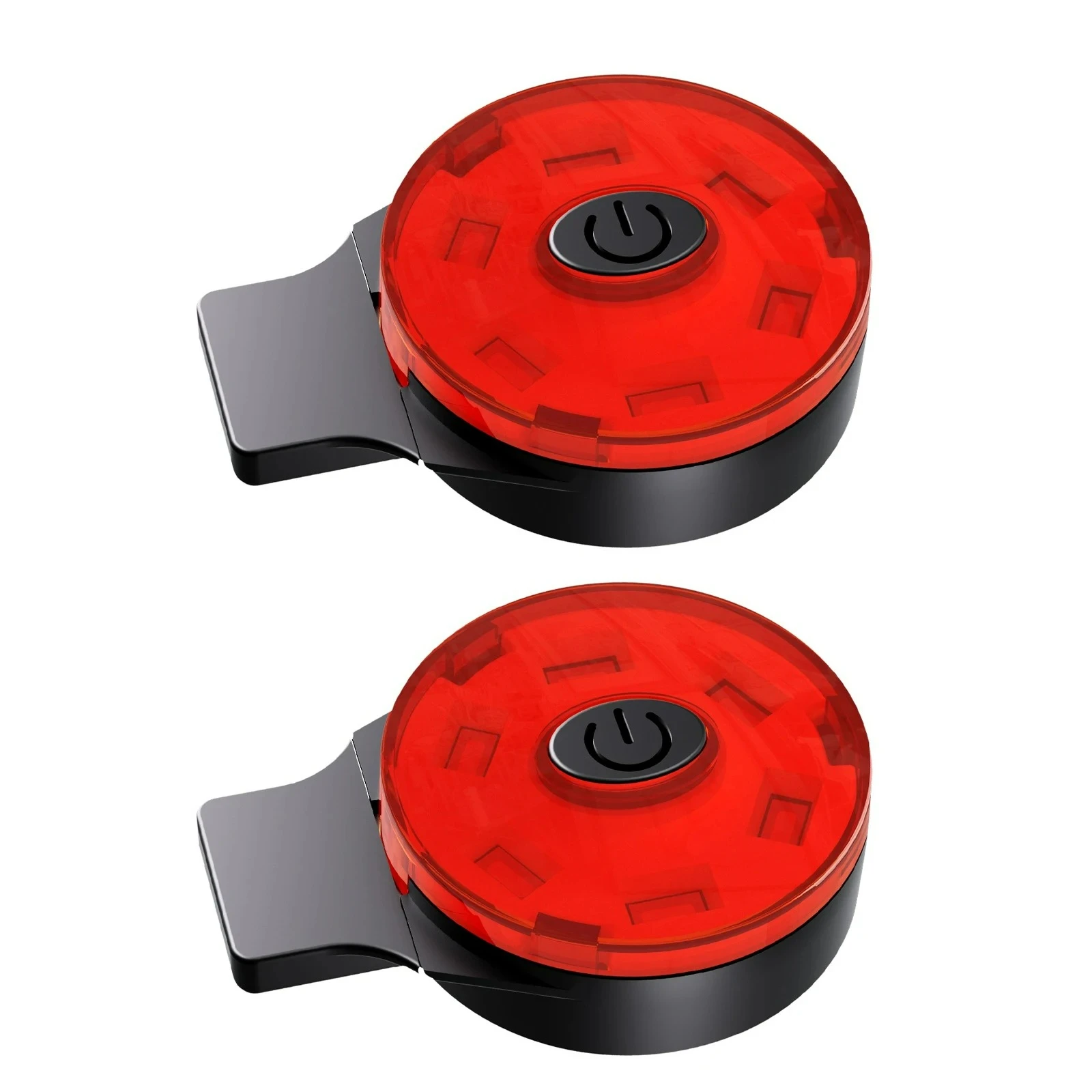 USB Rechargeable LED Helmet Tail Light High Brightness Flashing Warning Light Velcro Night Riding Cycling Motorcycle Rear Light