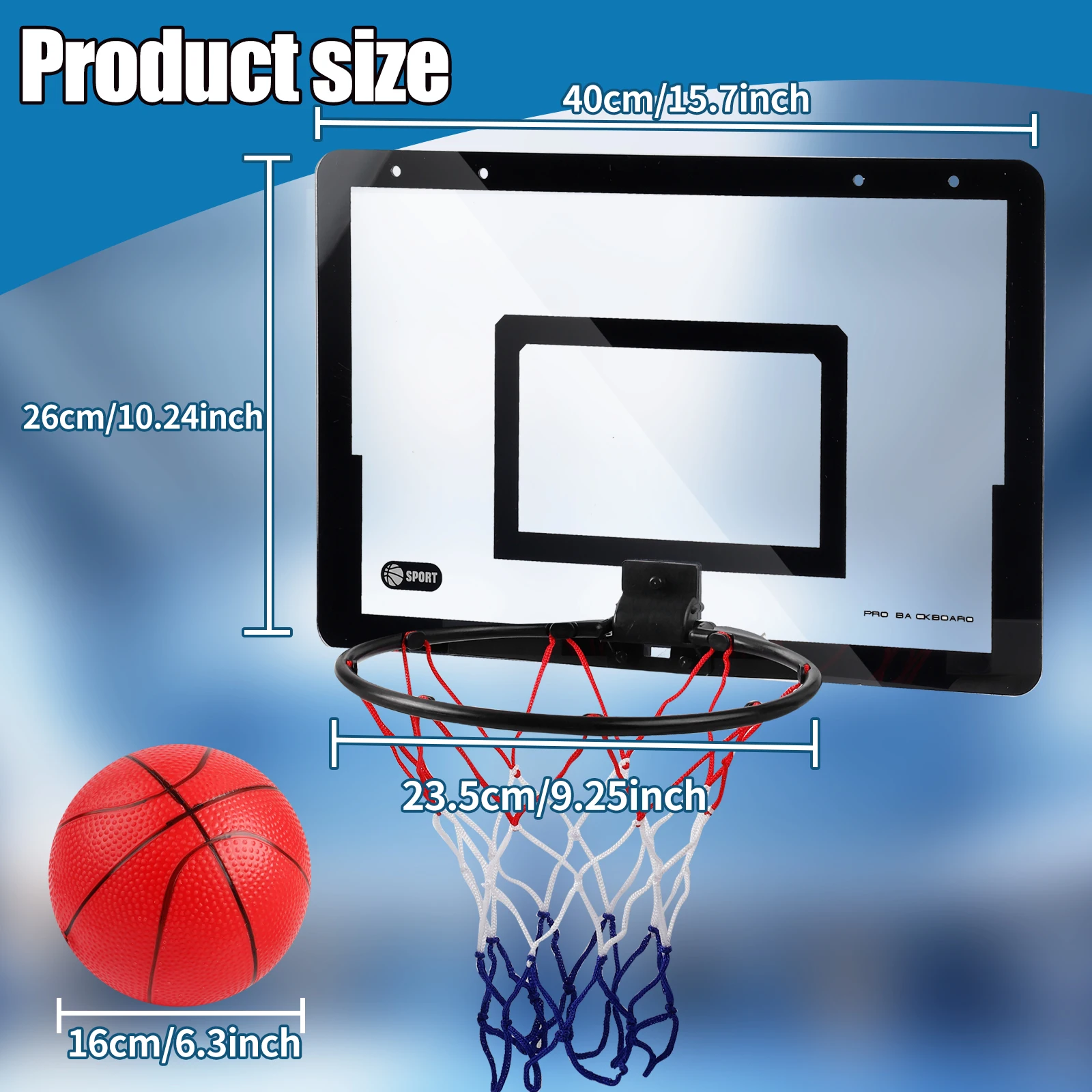 Mini Plastic Basketball Hoop, Indoor Basketball Backboard, Plastic Foldable Basketball Hoop, No Installation Required
