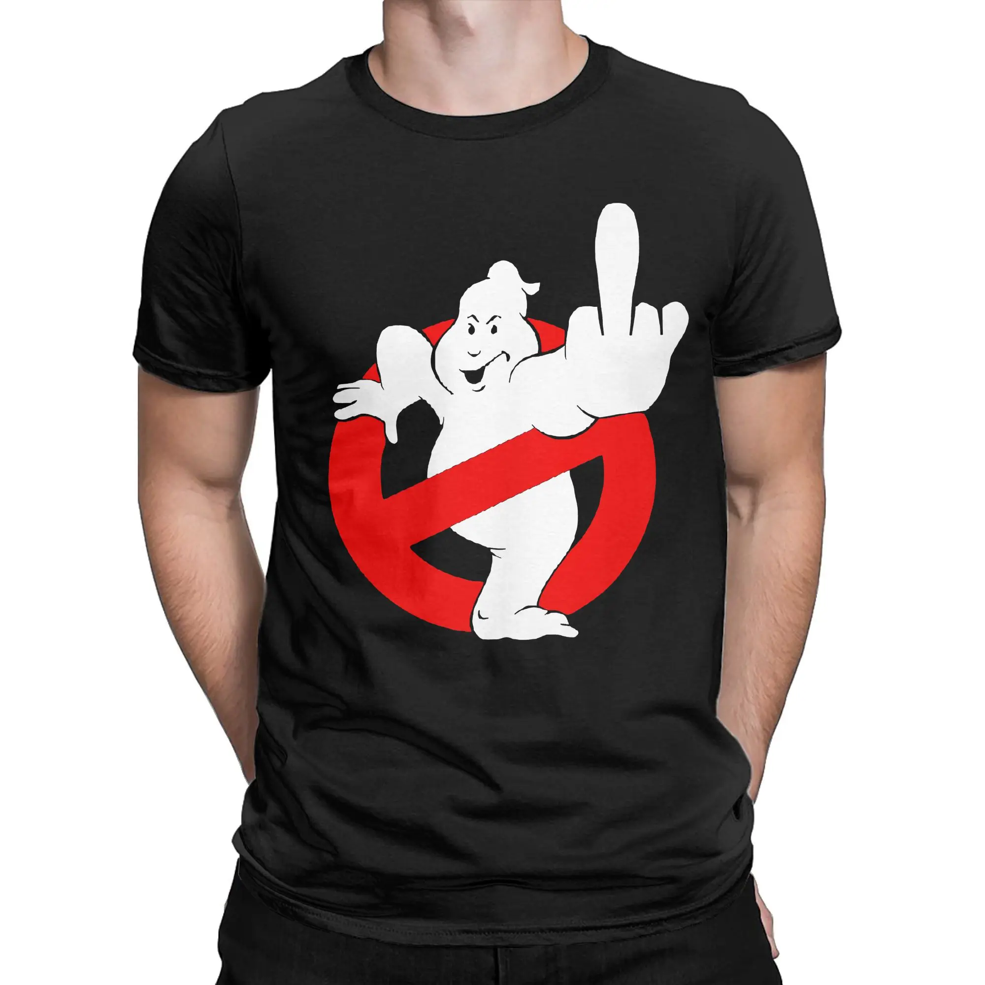 Men T-Shirts GhostBuster Awesome Cotton Tees Short Sleeve  T Shirts Round Neck Tops Party