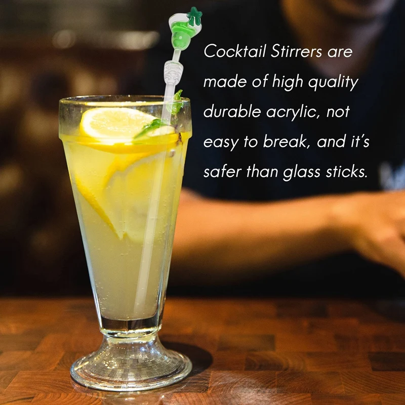 Cocktail 10 Stuks Cocktail Stirrer Drink Mengstaaf Set Acryl Cocktail Mixer Blender Bar Benodigdheden Roerstaafje