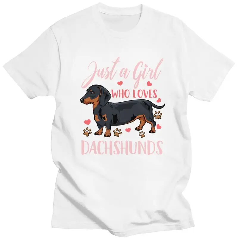 Custom Dachshunds Dog T Shirts Men 100% Cotton Tees Badger Sausage Wiener Tshirt Short-Sleeve Fashion T-shirt Clothing