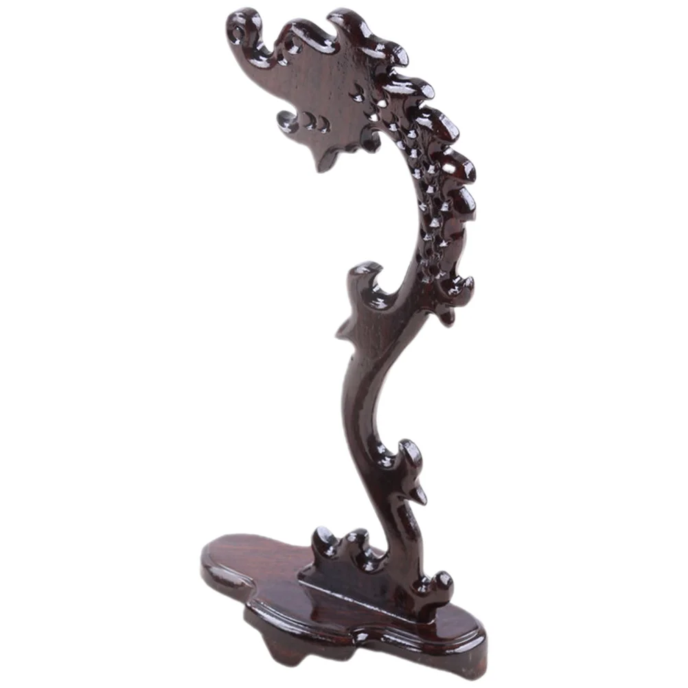 Wooden Jade Ware Holder Elegant Jewelry Display Stand for Home Necklace Bracelet Organizer Wooden Jade Necklace Rack Jewelry