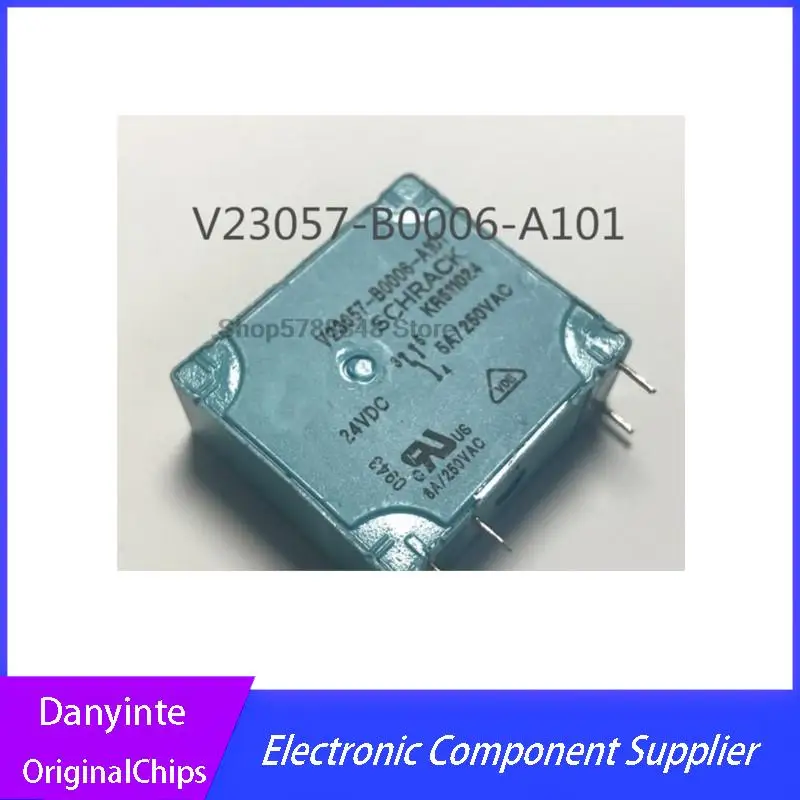 

2PCS/LOT NEW V23057-B0006-A101-24VDC V23057-B0006-A101 24V KR511024 V23057-B0006 5A 250VAC 5PIN