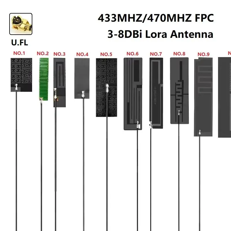 3 piece 433MHZ 470MHZ built-in internal FPC Antenna Ipx/U.FL 12m cable 3-35DBi for Lora Wireless Module Digital Transmission Mod