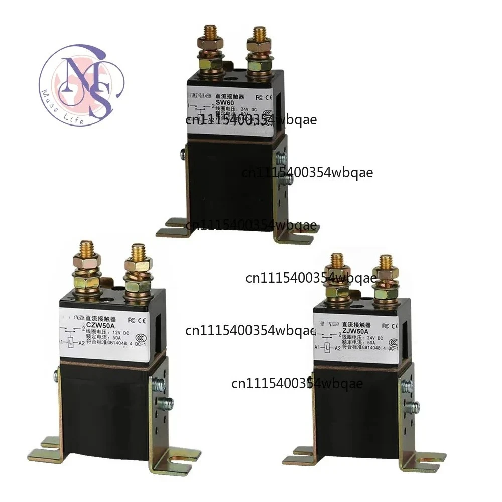 ZOCI-FOR-CZW50A ZJW50A SW60 DC Contactor 50A/80A 12V~84V 1NO For Electric Machinery Floor Sweeper Throwing Car Replacement Part