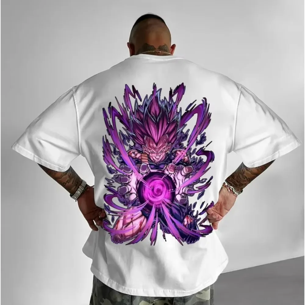 

Summer Dragon Ball Sauron Cotton Printed Crew Neck Short Sleeve Casual Loose Retro Street Youth Trend Couple T-Shirt