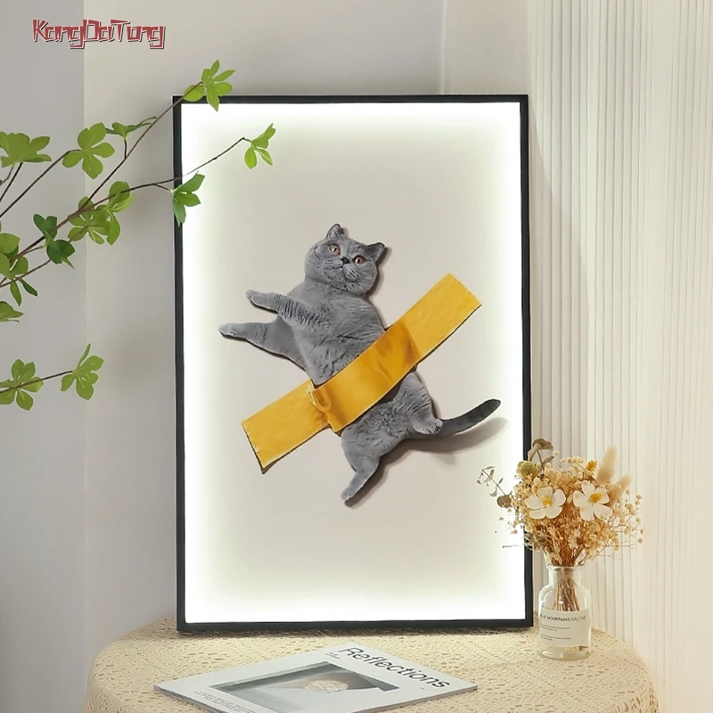 

Modern Cute Pet Interior Painting Wall Lamp With Switch For Room Porch Living Room Headboard Dining Room Kitchen Decoration