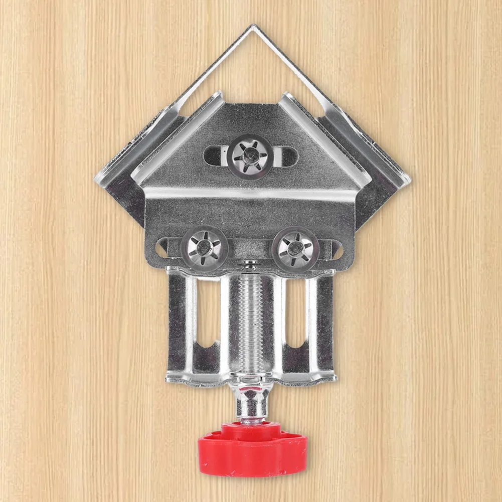 2pcs Woodworking Clamp Tool Stainless Steel Right Angle Clip Splicing Clamp Locator Right Angle Clamp for Wood Panel Splicing