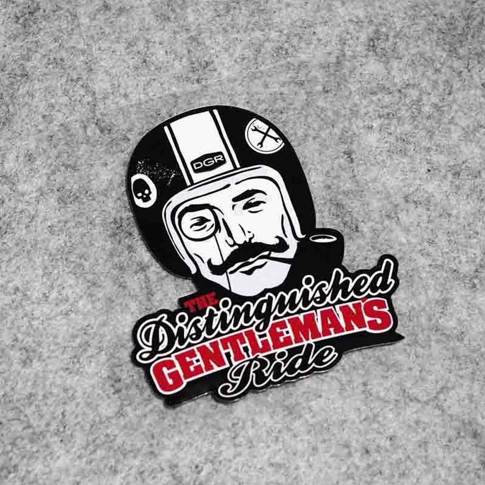 Retro the Distinguished Gentleman\'s Ride Cafe Rider Reflective Motorcycle Sticker Decor Motor Bike Body Helmet Decal Accessories