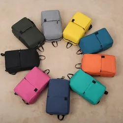 Solid color backpack colorful outdoor student bag small backpack travel bag training class school bag