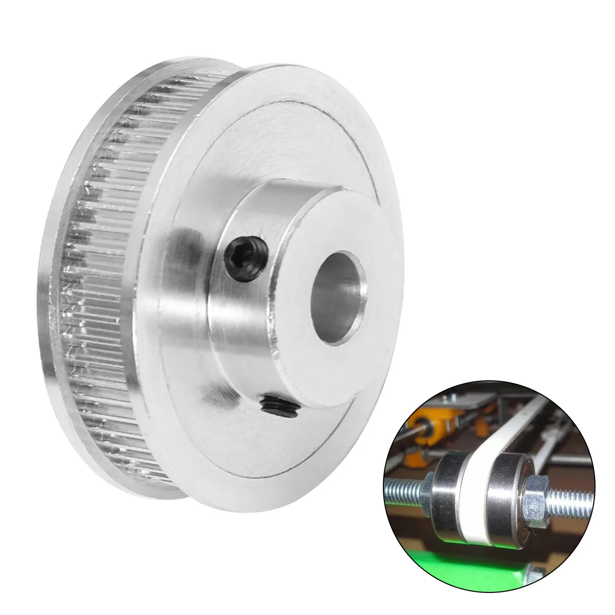 Gt2 60 Teeth 8Mm Bore Aluminum Alloy Timing Belt Pulley High Precision for 3D Printer Synchronous Wheel Timing Pulley Wheel