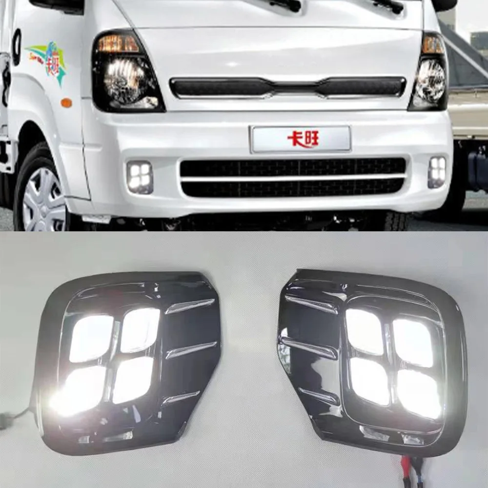 For KIA Bongo daytime running lights 12-19 special LED fog lights modified for daytime driving