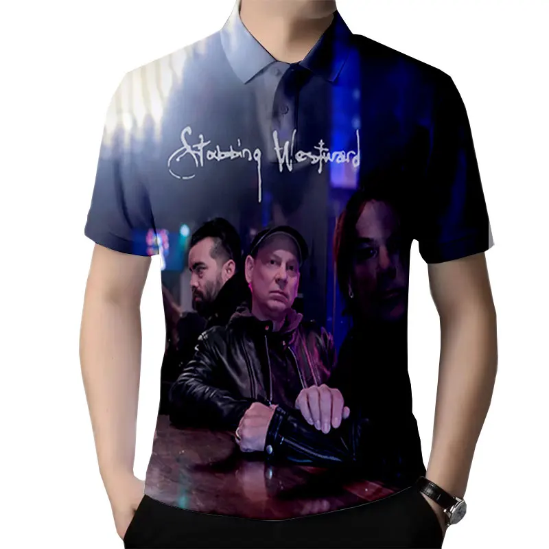 

Stabbing Westward Band 3D Printed Fashion Casual Shirts Men's /Women's Short Sleeves Loose Breathable Tennis Shirts