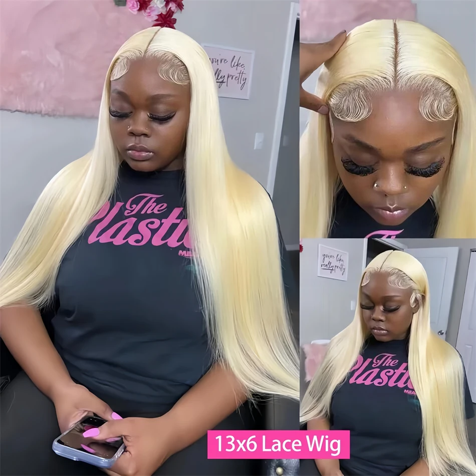 30 32 Inch Blonde 613 13x6 Lace Front 200 Density Straight Colored Cheap Wigs 100% Human Hair Lace Frontal Wig on Clearance Sale