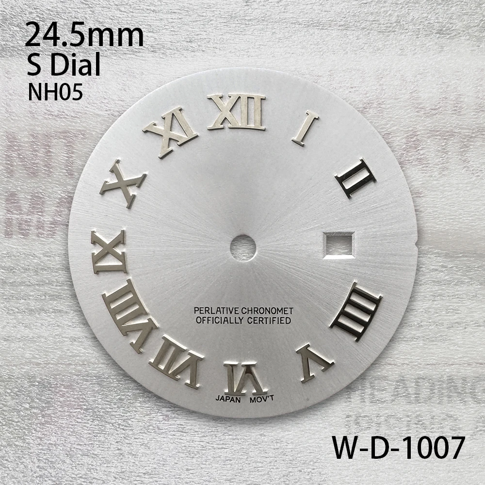 24.5mm S Logo Rome Dial Fit NH305 Movement Ladies' High Quality Sunray Watch Modification Accessories