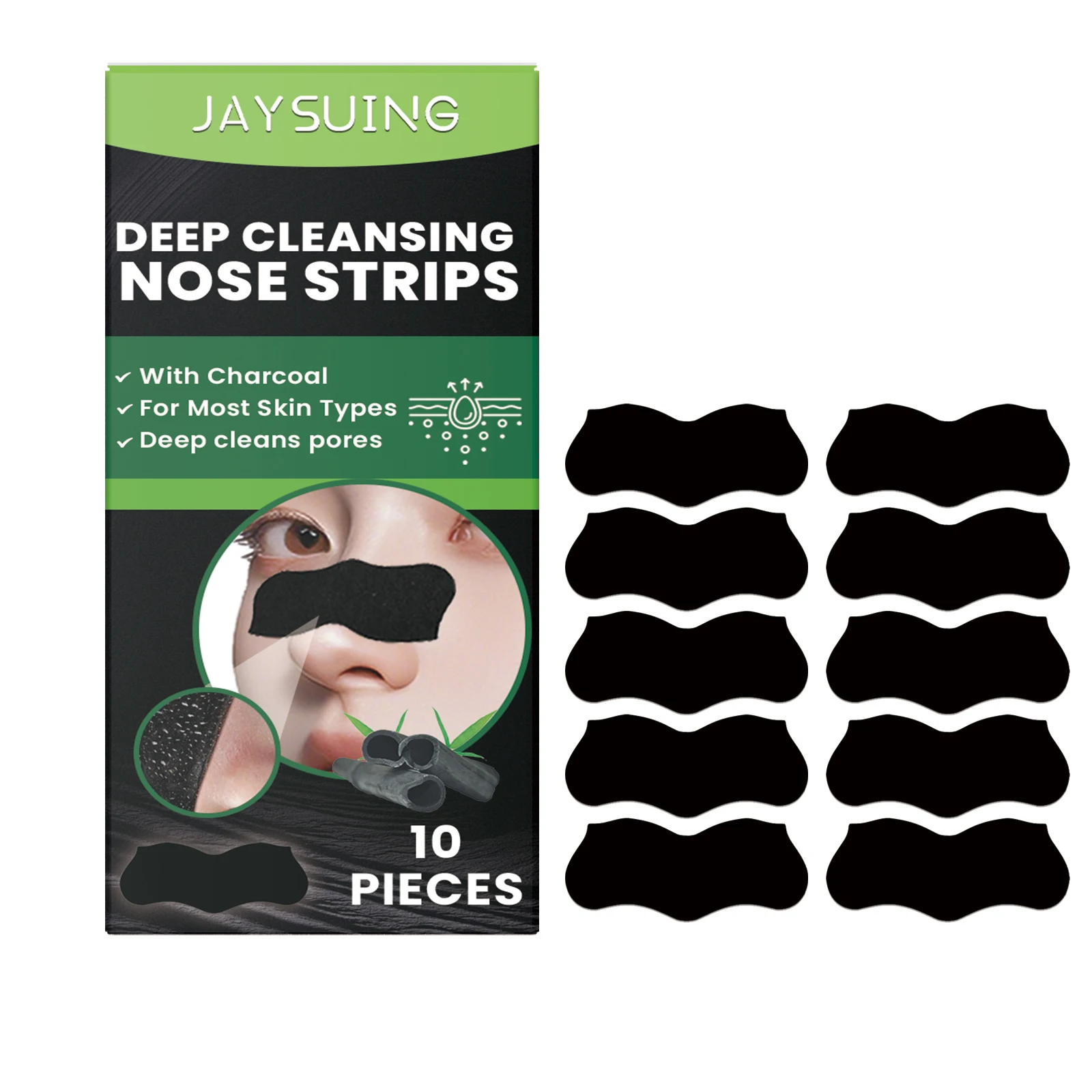 Blackhead Removal Nasal Patches Mask Deep Cleansing Pores Shrinking Hydrating Oil Control Pimples Treatment Nose Peel Off Strips