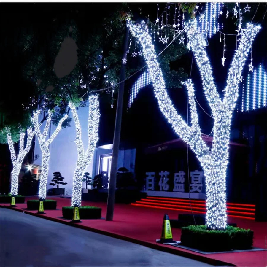 Guirnalda de luces LED impermeables para decoración interior y exterior, cadena de luces navideñas para el hogar, jardín, árbol, boda, fiesta, 30M, 50M, 100M