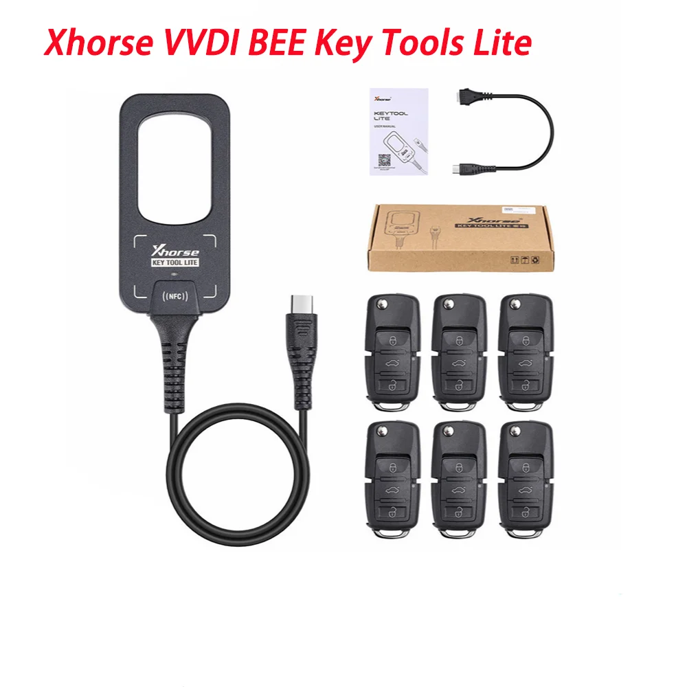 Newest Xhorse VVDI BEE Key Tool Lite Frequency Detection Transponder Clone Work on Android Phone Get Free 6pcs XKB501EN Remotes