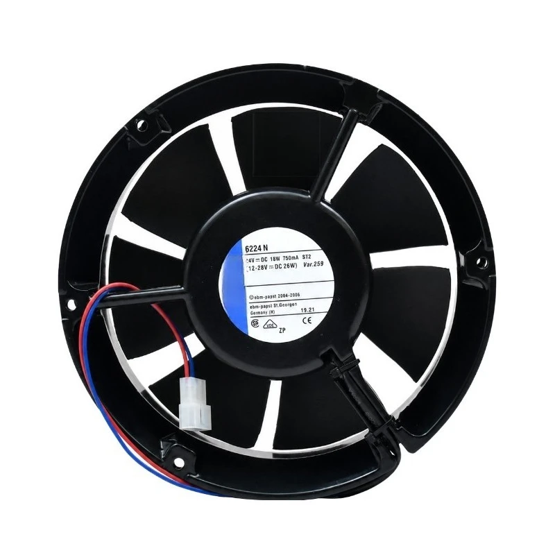 6224N 172mm DC24V Industrial Axial Fan, Cooling Fan for Frequency Converter & Power Cabinet