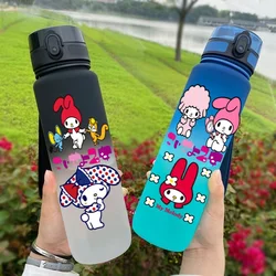 Sanrio 650ml Cartoon Characters Portable Water Cup Large Capacity Outdoor Sports Plastic Leak-proof Water Bottle Children's