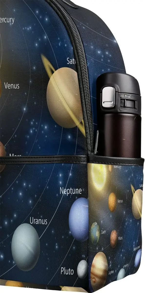 Planet Solar System Polyester Backpack School Travel Bag