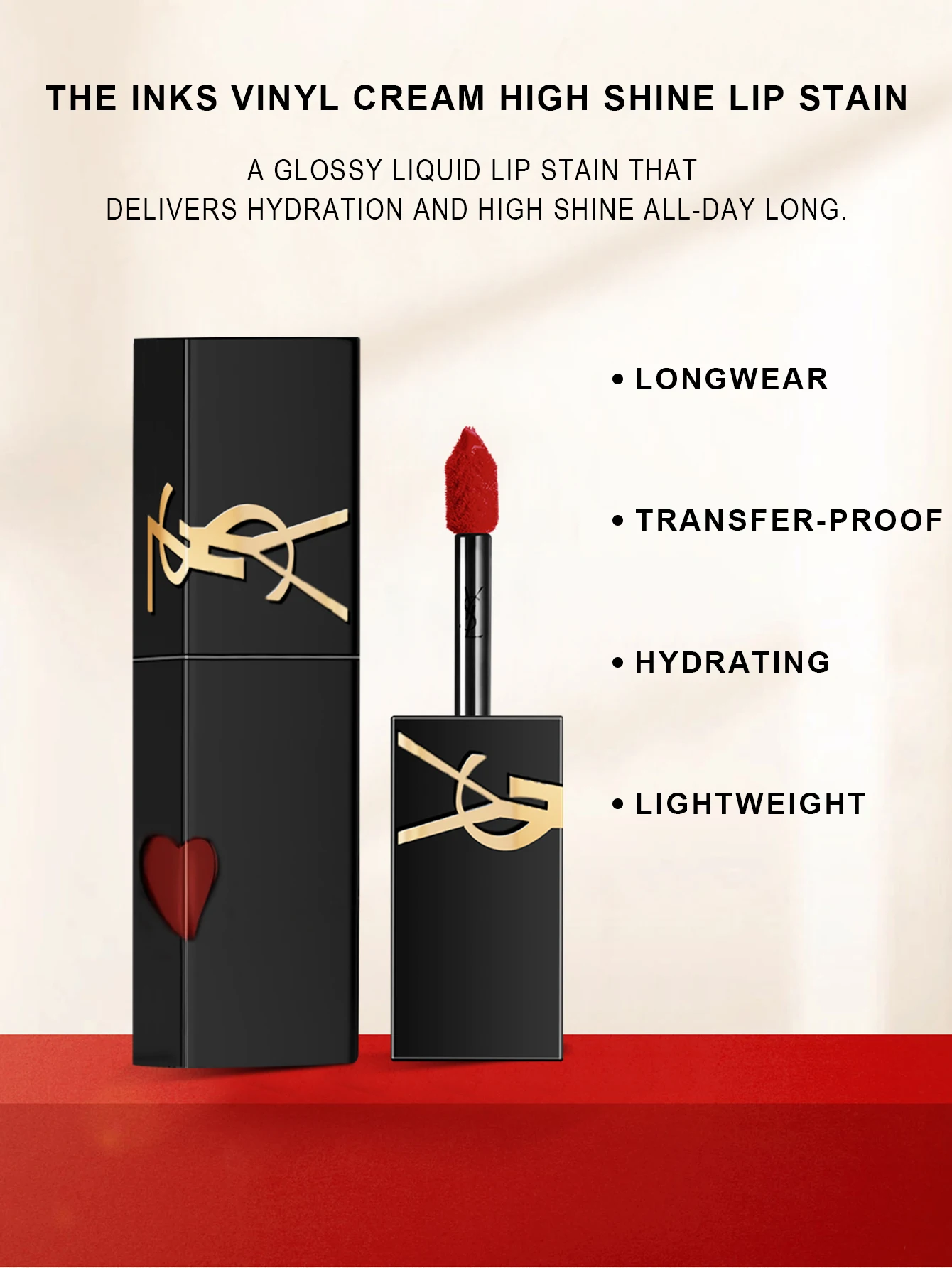 Yves Saint Laurent The Inks Vinyl Cream High Shine Lip Stain # 610-Nude # 416-Chili - 0,18 FL .OZ./5,5ML