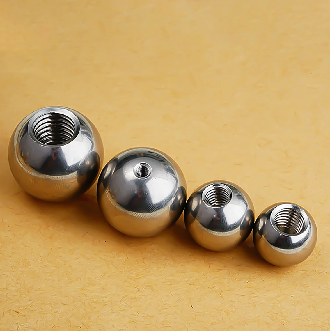 Metric Thread M2 M3 M4 M5 M6 M8 M10 M12 Half Hole Ball Stainless Steel Drilling Balls Female Thread Blind Hole Bead OD 5-25mm