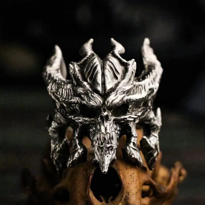 Domineering Dragon Head Rings for Men Women Opening Adjustable Dragon Quest Rings Party Personality Statement Jewelry