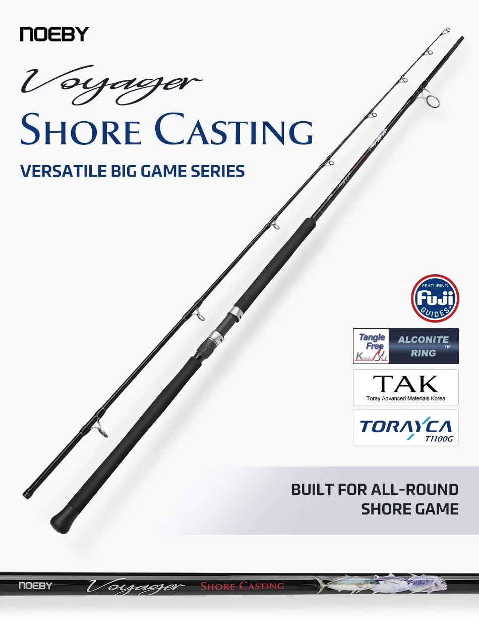 NOEBY 2,87m 3,05m Voyager Shore Casting Angelrute Max. Bremskraft 21kg Fuji Teil 2 Abschnitte H XH XH+ für Großfische GT Thunfisch Angelrute – Detail 3