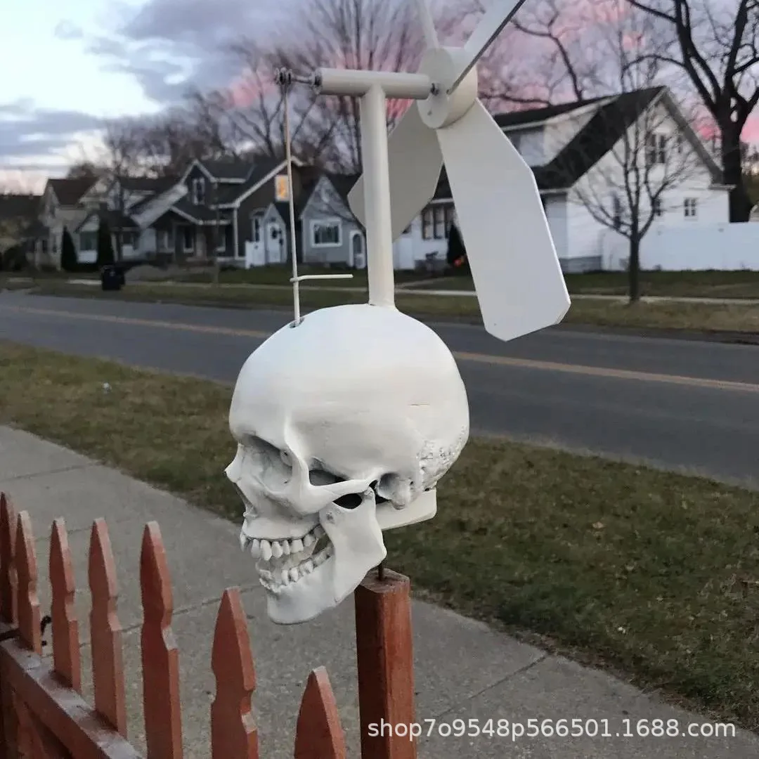 

Halloween Skeleton Decoration Windmill Halloween Party Gathering Garden Roadside