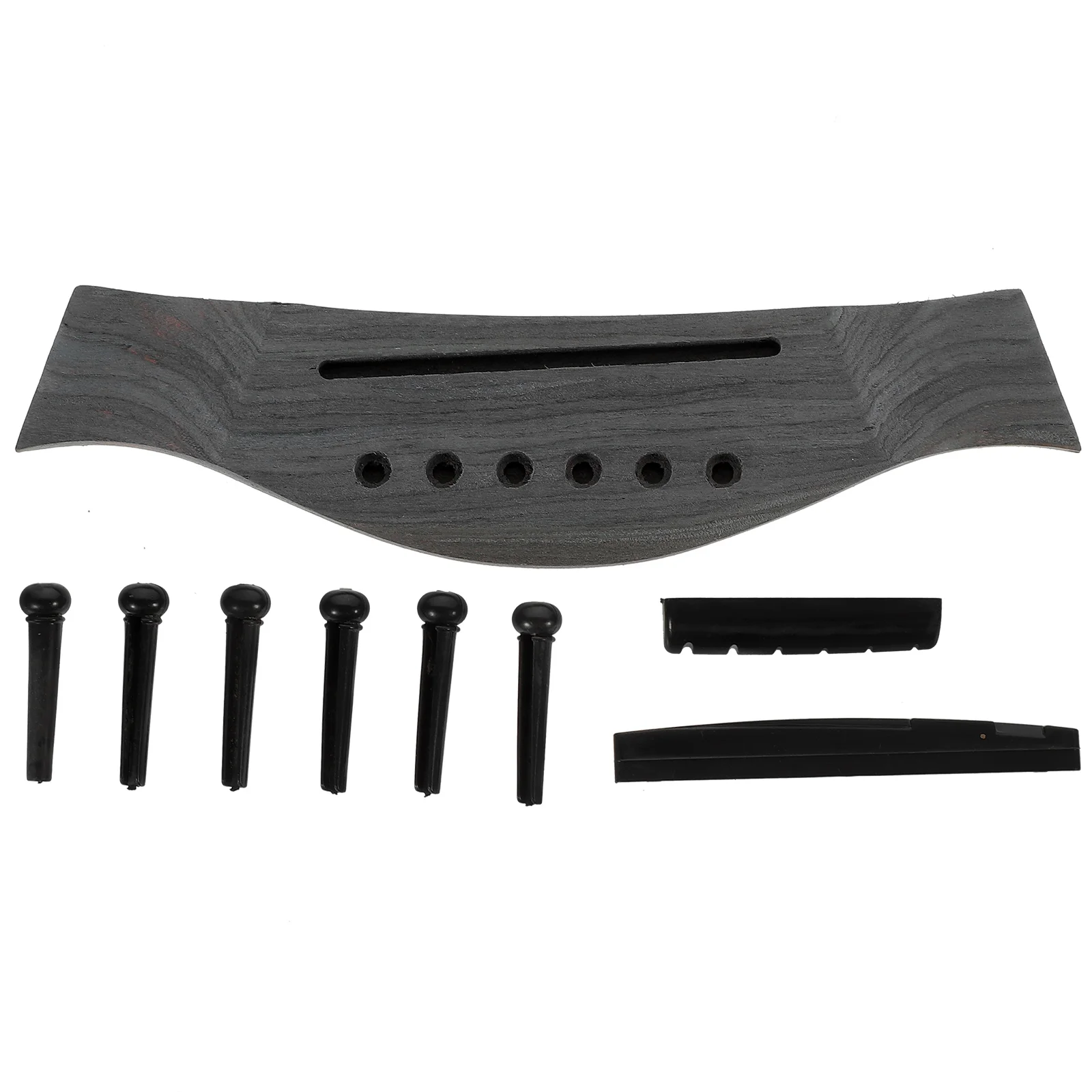 

1 set Acoustic Set Saddle Guitar String Nails Wood Plastic Bridge Saddle Nut Pins Random Color Durable Guitar Part Accessories