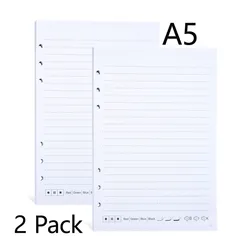 2 Pack A5 Dotted Loose-leaf Refill Inner Page Compatible with Ophaya Smart Pen  6-Hole Inside Paper Sationery