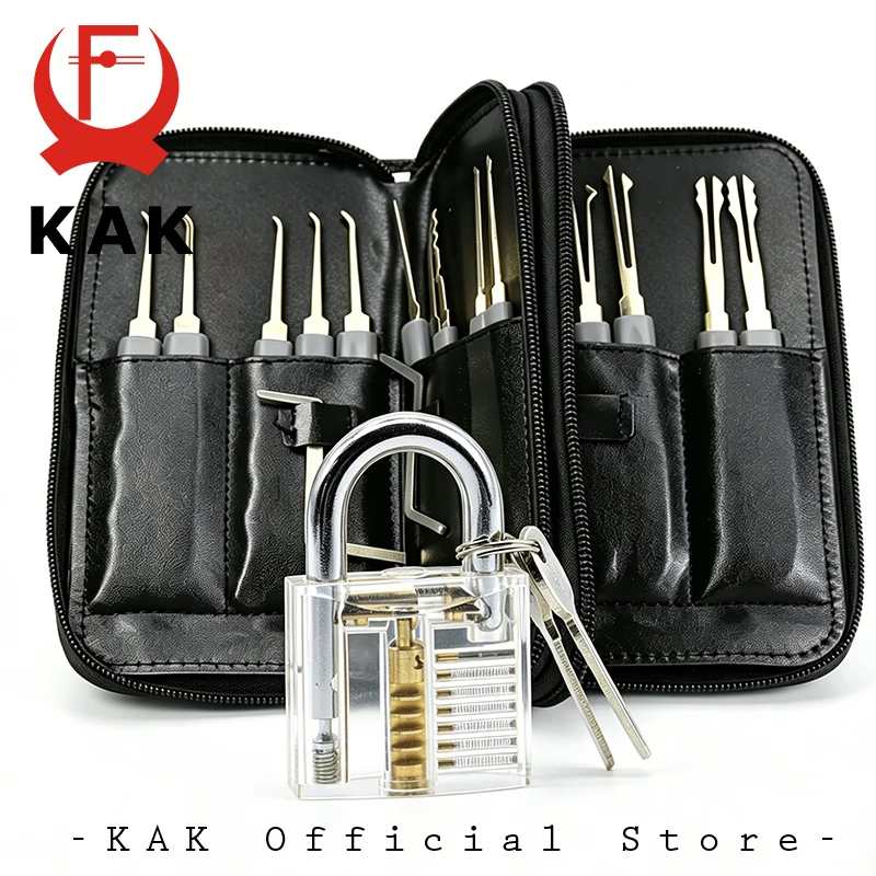 

KAK 24Pieces Lock Pick Tools Kits and Extractor Set for Car Locks Ideal for Beginners and Professionals Locksmith Tool Set