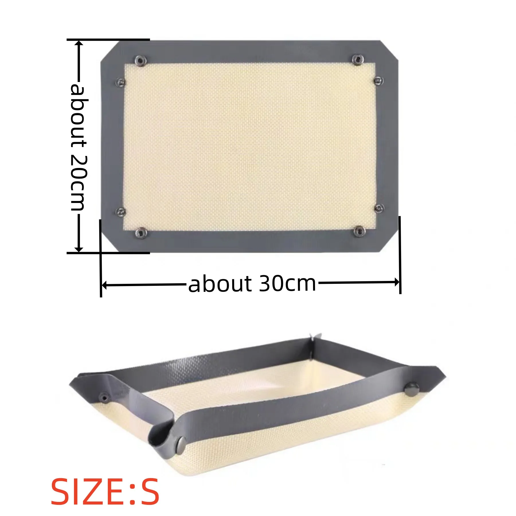 Thickened High-Temperature Resistant Macaron Cookies Roasted Chicken Grilled Fish Silicone Fiber Baking Tray Gift