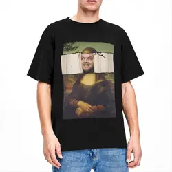 Humor La Jackonda Mona Nicholson T-Shirt for Men Women O Neck Cotton Parody Jack and Lisa Mashup Short Sleeve Tees Printed Tops
