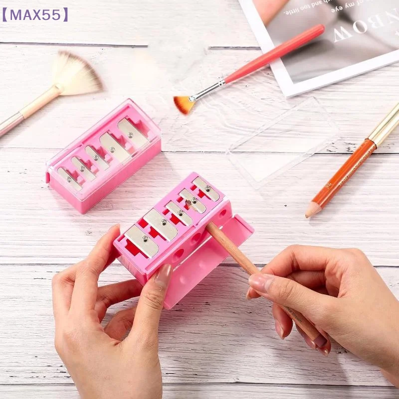 Imagen 3: Sacapuntas multifuncional de 5 orificios con tapa para lápices delineadores de ojos y labios【MAX-55】