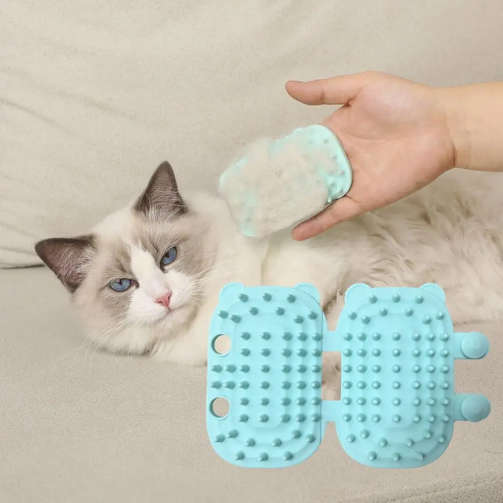 Silicone Cat Scratcher Pet Supplies Cat Hair Removal Massage Brush Pineapple Cat Ear Shape Table Leg Scratching Tool for Dogs