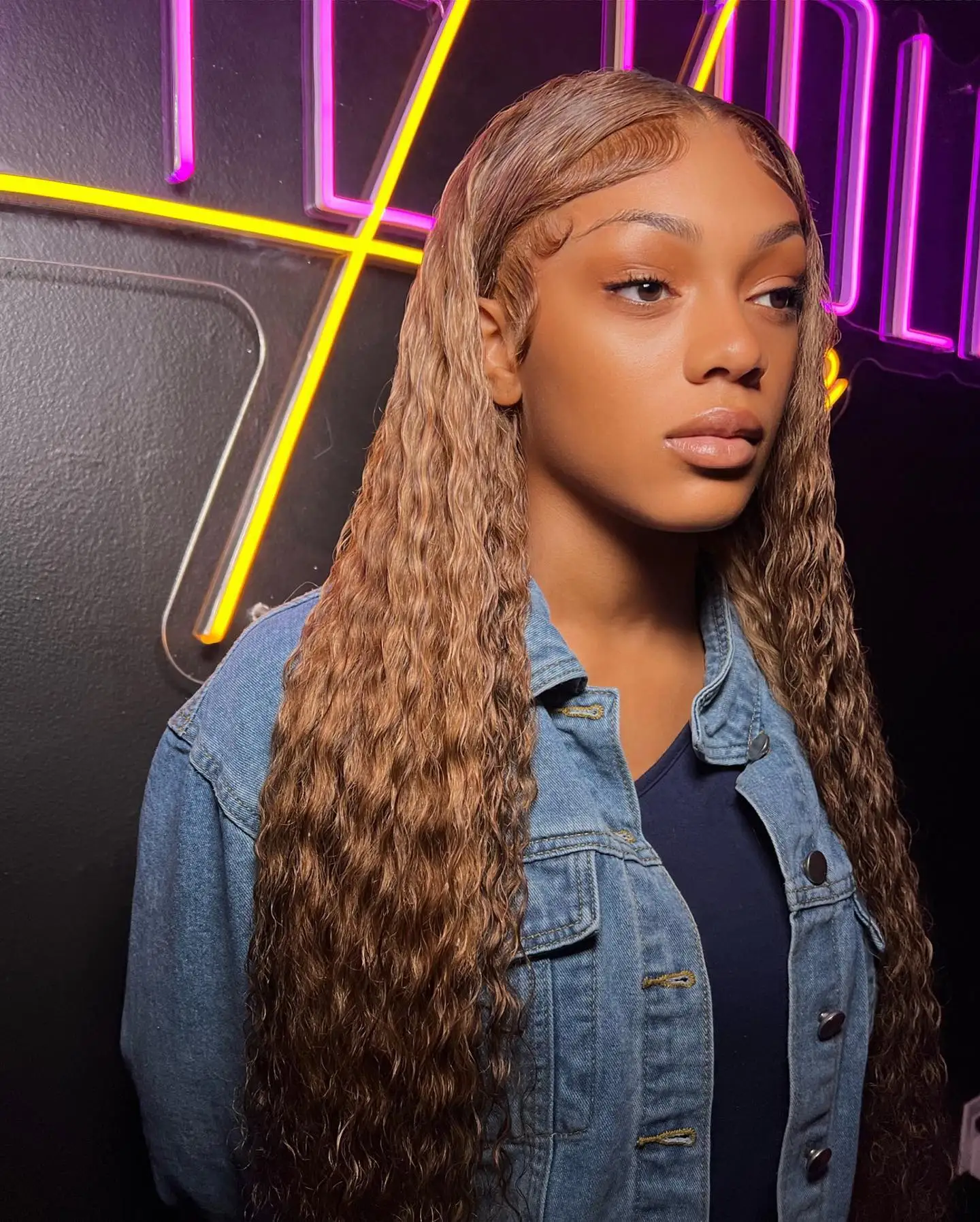 Highlight Deep Wave 13x6 HD Lace Frontal Wig Human Hair 40 42 Inch Honey Blond Curly 13x4 Lace Front Wigs For Women Pre Plucked