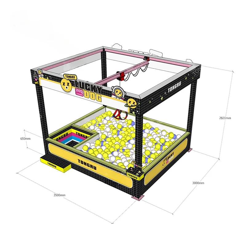 popular mall real big human claw machine China toy snack grabber rental crane mechanism arcade big claw machine