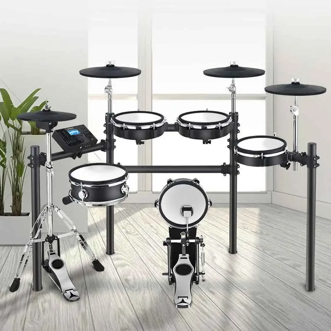 

HUASHENG New Technology Musical Drum Set Toy Musical Instruments Jazz Drums Set Electronic Drum Kit