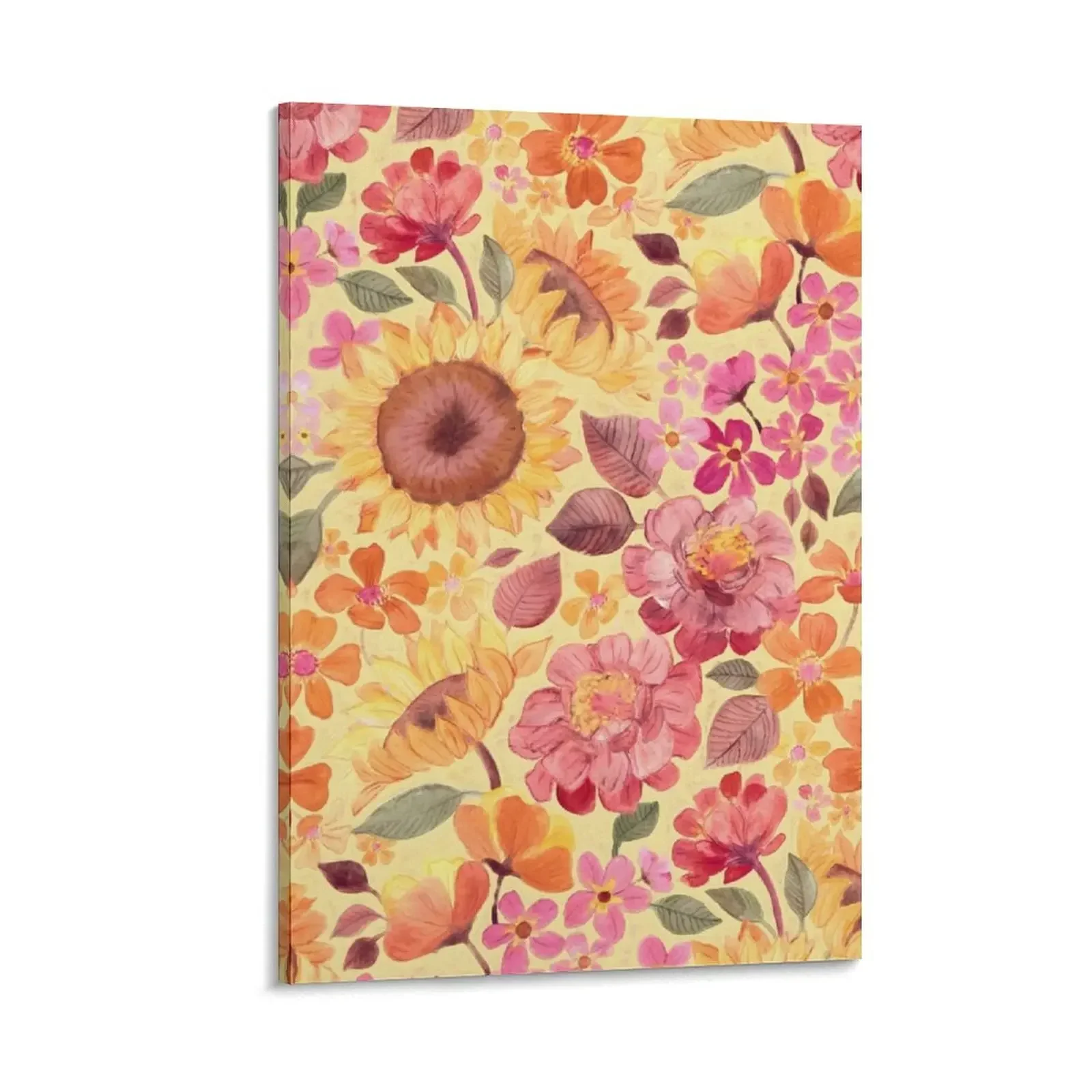 

Happy Boho Sixties Floral Canvas Painting home decoration luxury bedroom decor poster