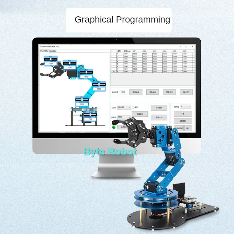 سبيكة معدنية Ps2 ذراع ميكانيكي لاردوينو روبوت ، عدة ديي للقفازات الحسية الجسدية ، نانو ، STM32 ، قابلة للبرمجة ، 6 DOF