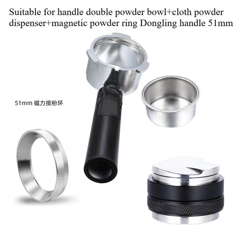 

Applicable To Dongling Coffee Machine Handle Bottomo Flying Bottomless Handle Three Ears Stainless Steel Powder Bowl Filter