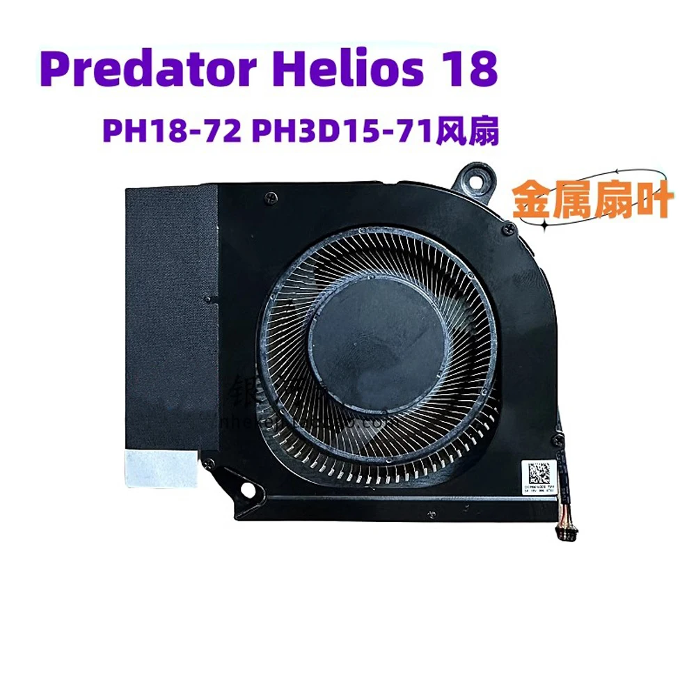 Laptop CPU Cooling Fan For ACER Predator Helios 18 PH18-72 PH3D15-71 4PIN DC12V 1A New