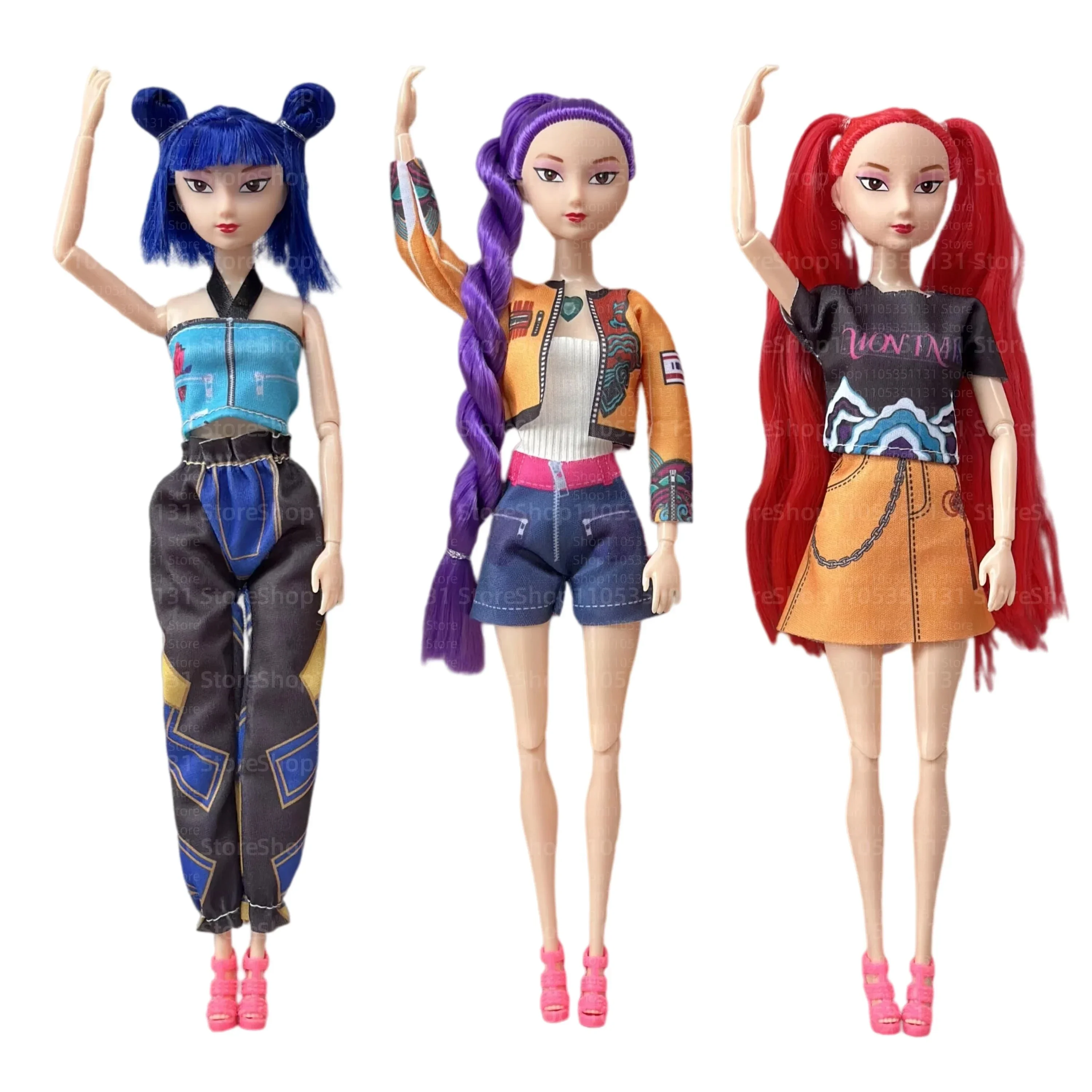 Anime Gilrs Lumi Mila Zoi Hunters Theme Dolls 11Inch Cute Vinyl Toy Movable Joints Birthday Christmas Collectible Gift For Fans