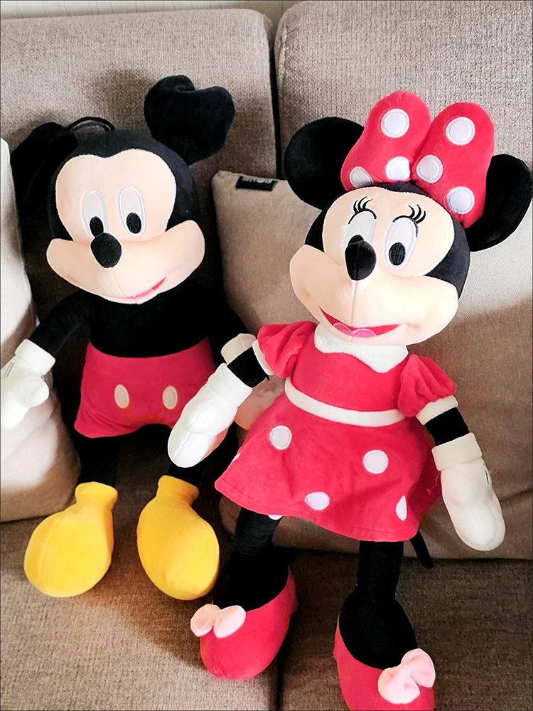 Disney Cartoon Mickey Minnie Plüsch Puppe Anime Baumwolle Gefüllt Super Weiche Kristall Samt Gefüllte Plüsch Spielzeug Mädchen Weihnachten Geschenk