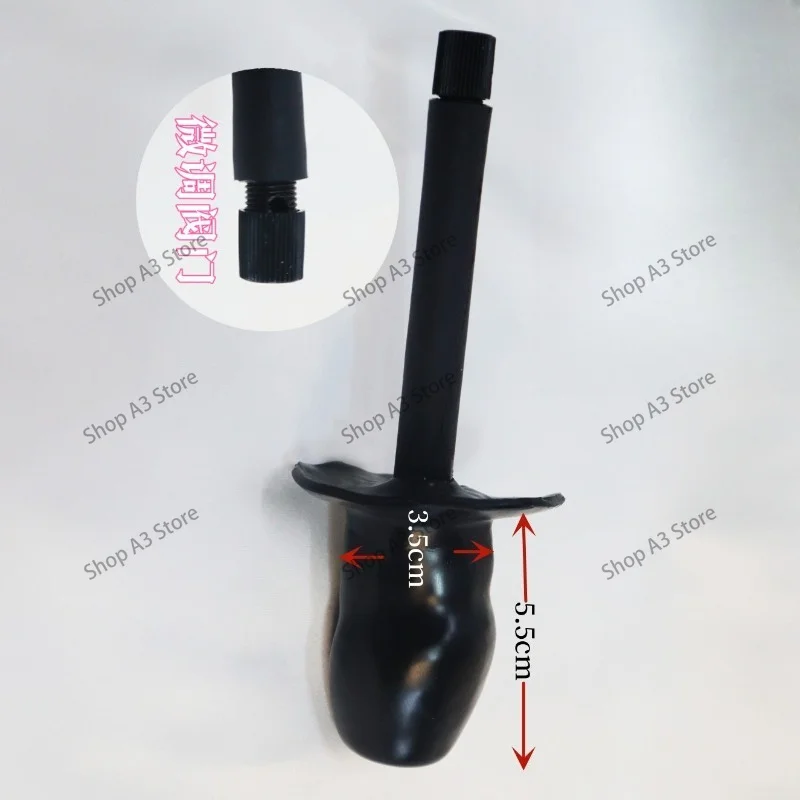 Latest latex vacuum bed accessories, latex hollow mouth plug breathing tube latex mouth plug, control asphyxiation breathing