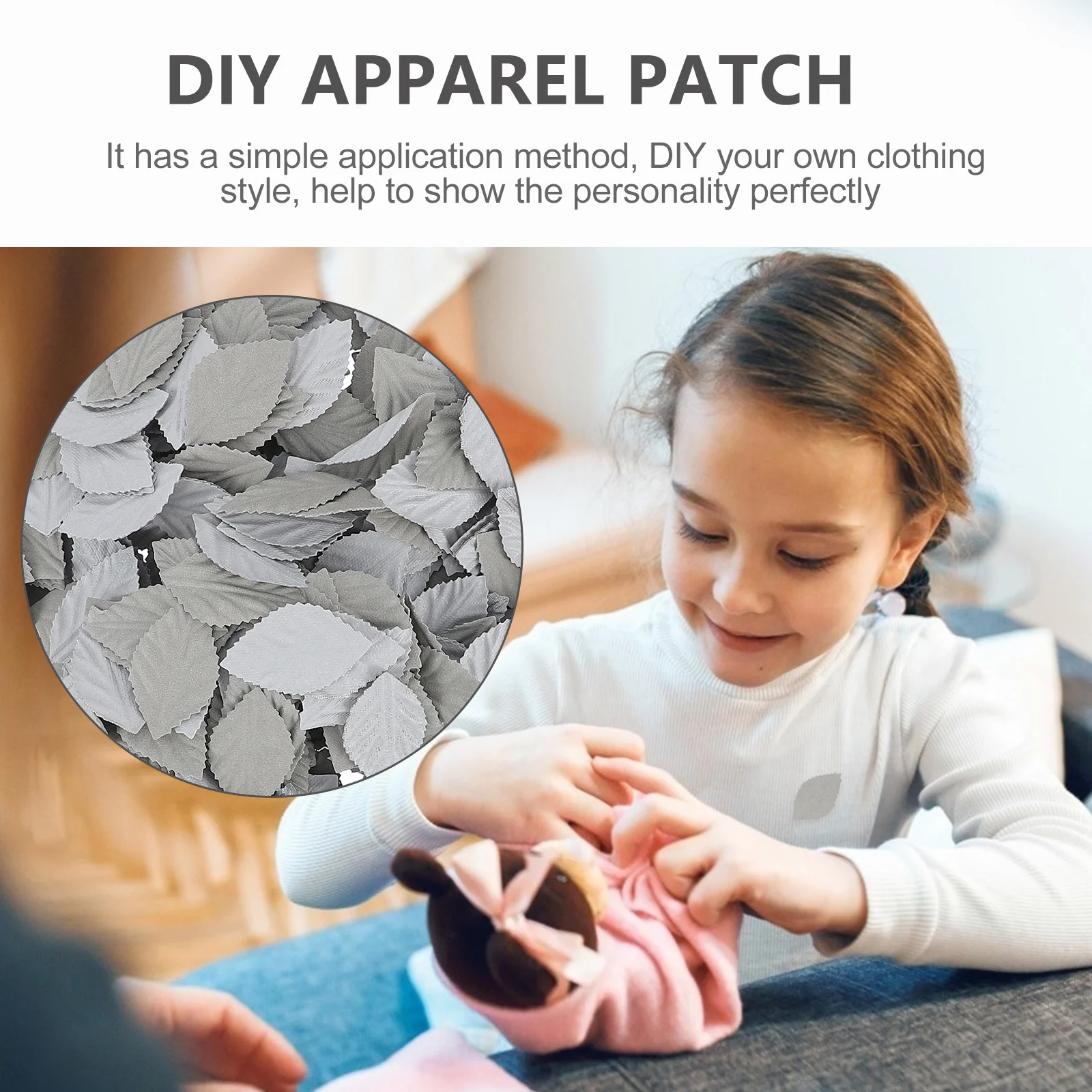 Apparel Patch Sewing Applique Embroidery Patch Artificial Flowers Leaf Shaped Decoration Clothing Accessories