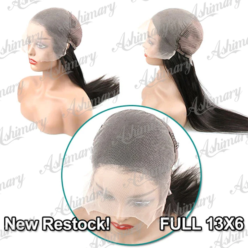 Ashimary Hair 13x6 Full Lace Frontal Wig Pre Plucked Human Hair 13x6 HD Lace Frontal Wigs Fast Free Shipping